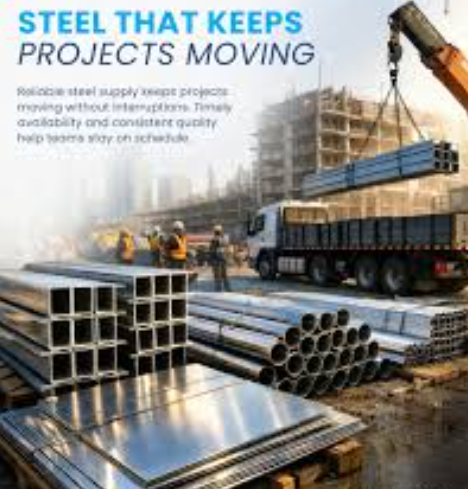 Steel supply to construction site