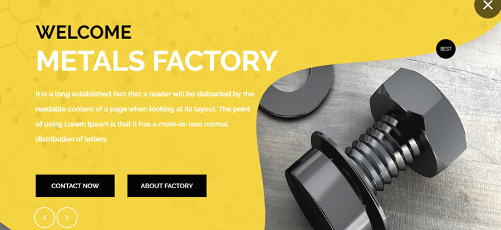 Industrial metal factory promotional visual